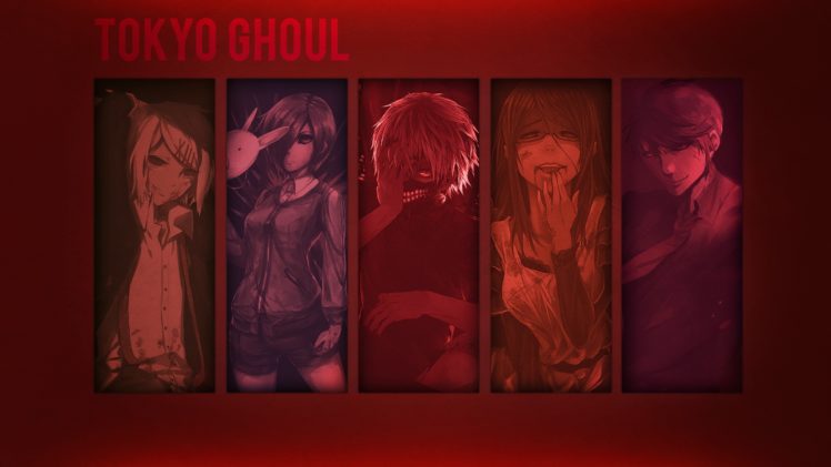 Tokyo Ghoul, Kaneki Ken, Kirishima Touka, Kamishiro Rize, Tsukiyama Shuu, Suzuya Juuzou HD Wallpaper Desktop Background