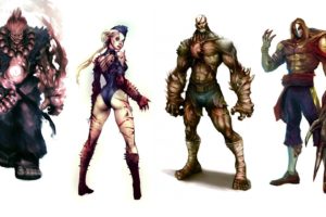 Street Fighter, Cammy, Akuma, Vega, Sagat (Street Fighter), Zombies