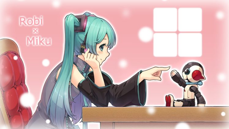 Vocaloid, Hatsune Miku, Twintails, Aqua eyes, Aqua hair, Anime girls HD Wallpaper Desktop Background
