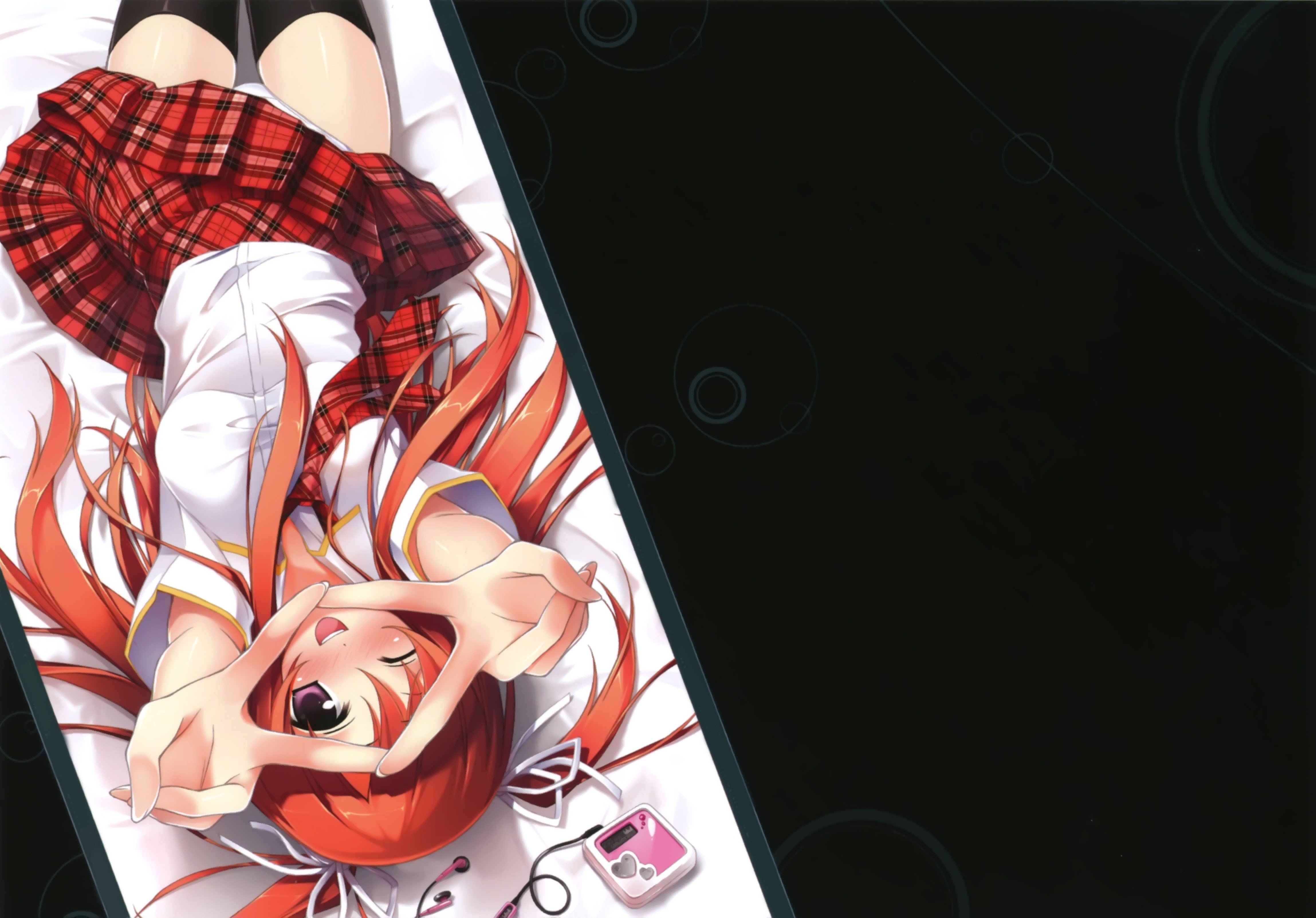 anime, Kantoku, School uniform, Redhead, Anime girls Wallpaper