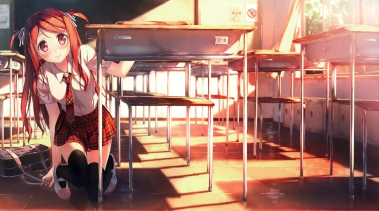 anime, Kantoku, School uniform, Original characters HD Wallpaper Desktop Background