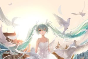 Hatsune Miku, Birds, Crying