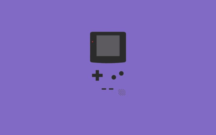 minimalistic, Vector, Gameboy, Lavender HD Wallpaper Desktop Background