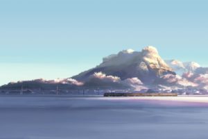 train, 5 Centimeters Per Second, Makoto Shinkai, Mountain, Snow