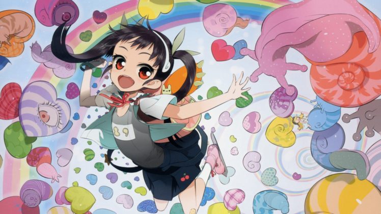 Monogatari Series, Hachikuji Mayoi, Snail, Hearts HD Wallpaper Desktop Background