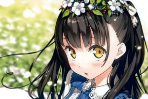 Nagisa (Kantoku), Anime girls, Kantoku, Yellow eyes, Black hair