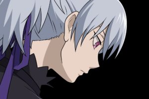 anime, Darker than Black, Purple eyes, Profile, Yin