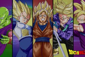 Dragon Ball, Son Goku, Gohan, Vegeta, Trunks (character), Piccolo, Super Saiyan