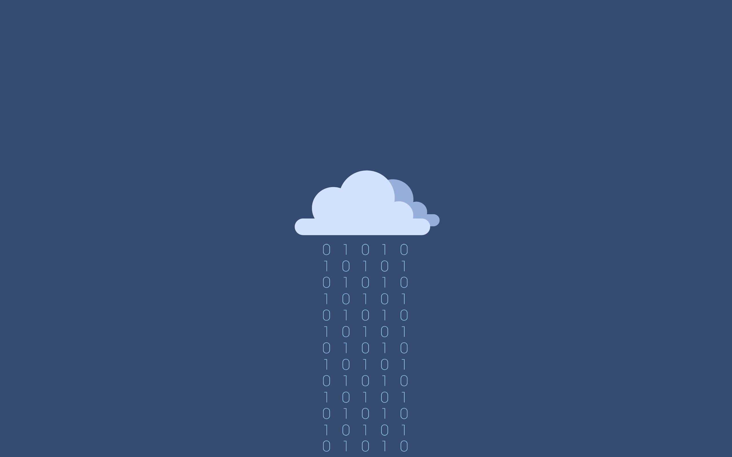 clouds, Minimalistic, Binary, Storage Wallpaper
