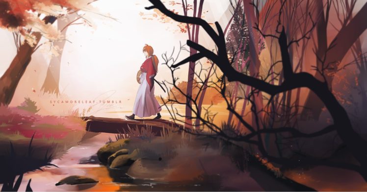 fantasy art, Rurouni Kenshin, Anime boys HD Wallpaper Desktop Background