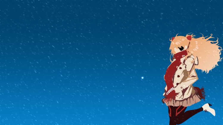 Neon Genesis Evangelion, Asuka Langley Soryu, Winter, Blue, Vector (character), Anime vectors HD Wallpaper Desktop Background