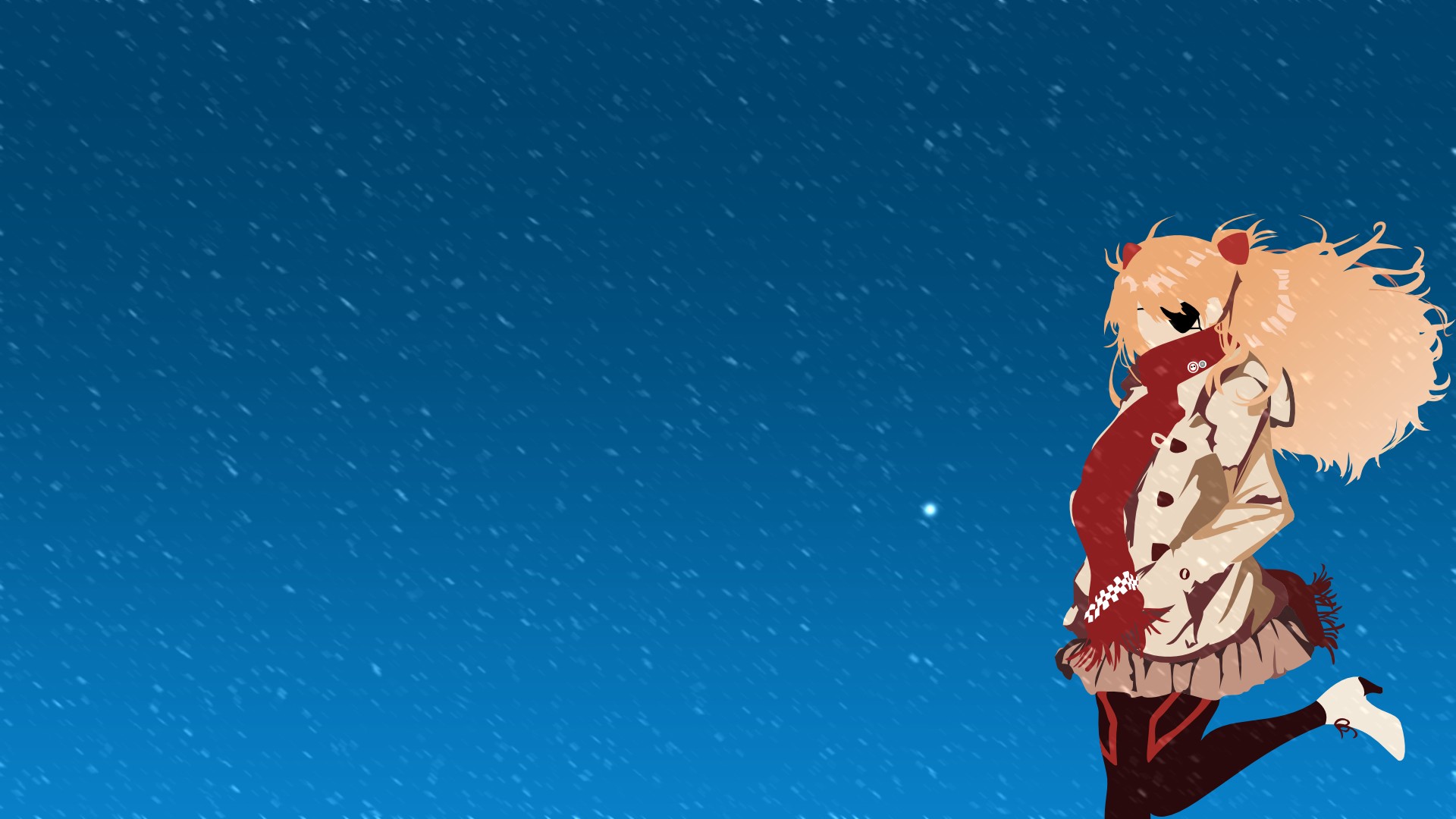 Neon Genesis Evangelion, Asuka Langley Soryu, Winter, Blue, Vector (character), Anime vectors Wallpaper