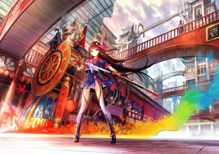 colorful, Anime, Anime girls HD Wallpaper Desktop Background