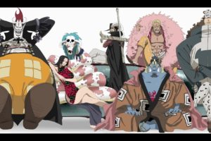 One Piece, Shichibukai, Dracule Mihawk, Crocodile (character), Boa Hancock, Gekko Moriah, Donquixote Doflamingo, Jinbei