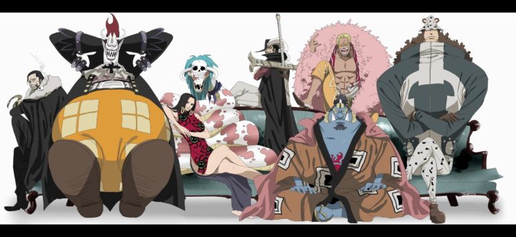 One Piece, Shichibukai, Dracule Mihawk, Crocodile (character), Boa Hancock, Gekko Moriah, Donquixote Doflamingo, Jinbei HD Wallpaper Desktop Background