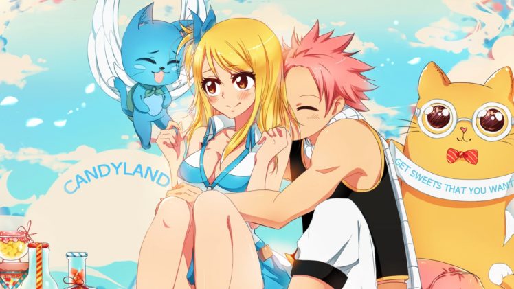 Fairy Tail, Heartfilia Lucy, Dragneel Natsu HD Wallpaper Desktop Background