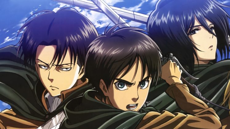 Shingeki no Kyojin, Levi Ackerman, Mikasa Ackerman, Eren Jeager, Levi Rivaille HD Wallpaper Desktop Background