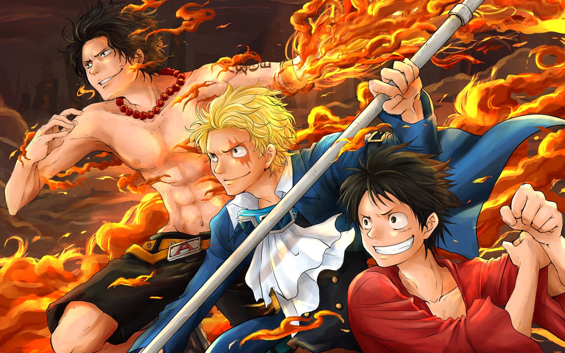 One Piece, Manga, Sabo, Monkey D. Luffy, Portgas D. Ace Wallpaper