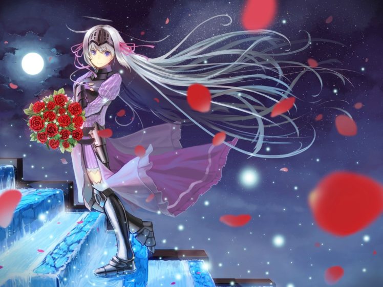 anime girls, Eucliwood Hellscythe, Kore wa Zombie Desu ka?, Purple eyes HD Wallpaper Desktop Background