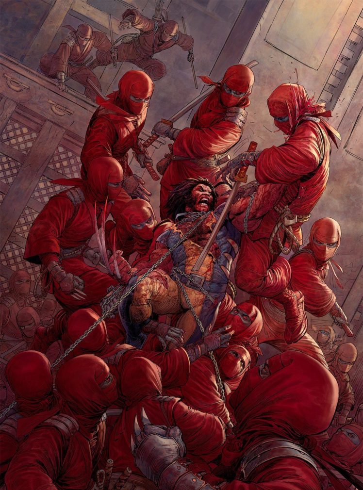 Wolverine, Ninjas, Sword HD Wallpaper Desktop Background