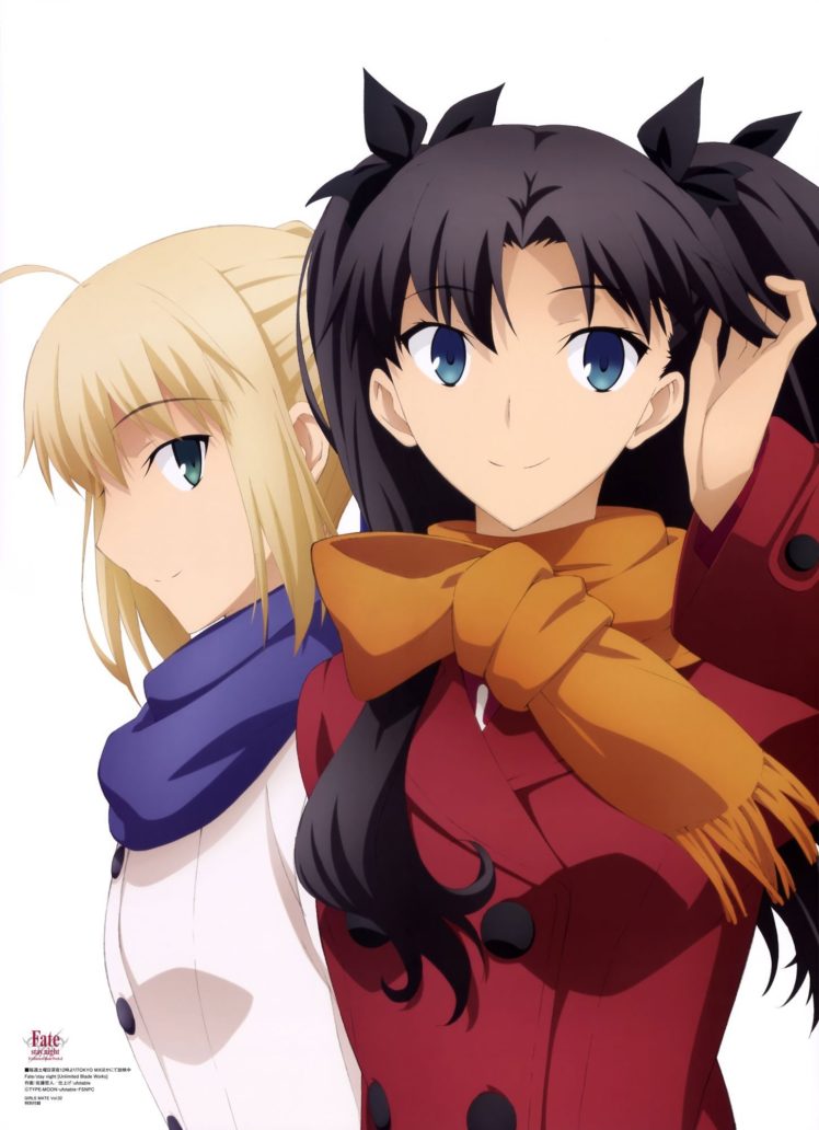 anime girls, Anime, Fate Series, Saber, Tohsaka Rin HD Wallpaper Desktop Background