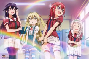 anime girls, Anime, Inou Battle wa Nichijou kei no Naka de, Tomoyo Kanzaki, Chifuyu Himeki, Hatoko Kushikawa, Sayumi Takanashi