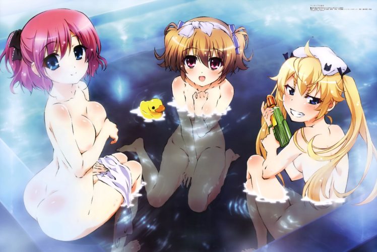 Irisu Makina, Anime, Anime girls, Grisaia no Kajitsu, Matsushima Michiru, Komine Sachi HD Wallpaper Desktop Background