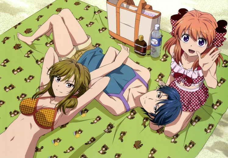 anime, Anime girls, Gekkan Shoujo Nozaki kun, Kashima Yuu, Seo Yuzuki, Sakura Chiyo HD Wallpaper Desktop Background