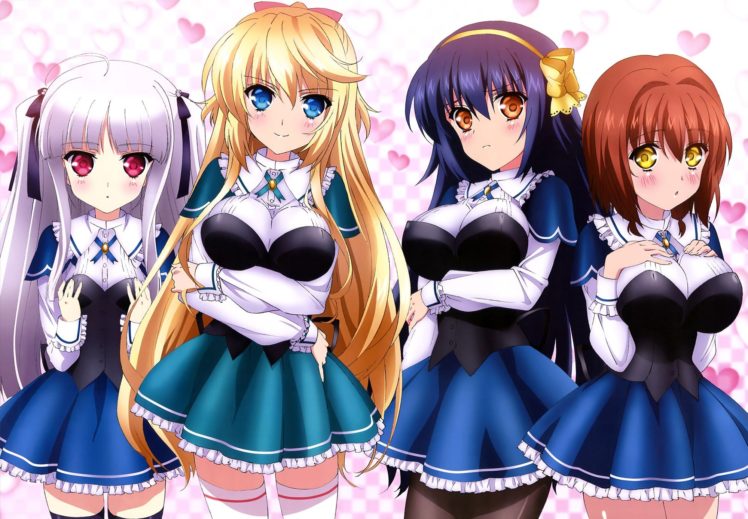 anime, Anime girls, Absolute Duo, Tachibana Tomoe, Hotaka Miyabi, Sigtuna Julie, Bristol Lilith HD Wallpaper Desktop Background