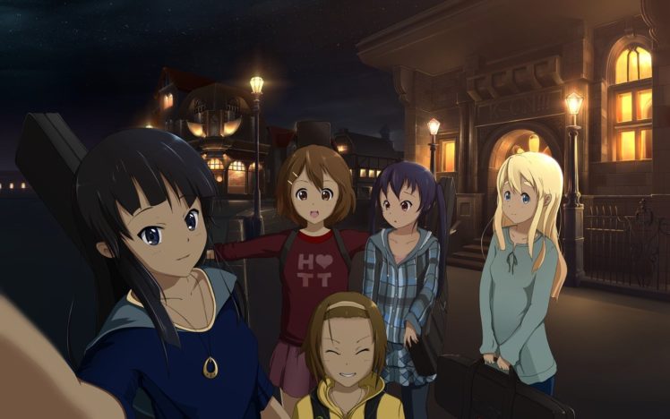 anime girls, K ON!, Akiyama Mio, Hirasawa Yui, Tainaka Ritsu, Nakano Azusa, Kotobuki Tsumugi HD Wallpaper Desktop Background
