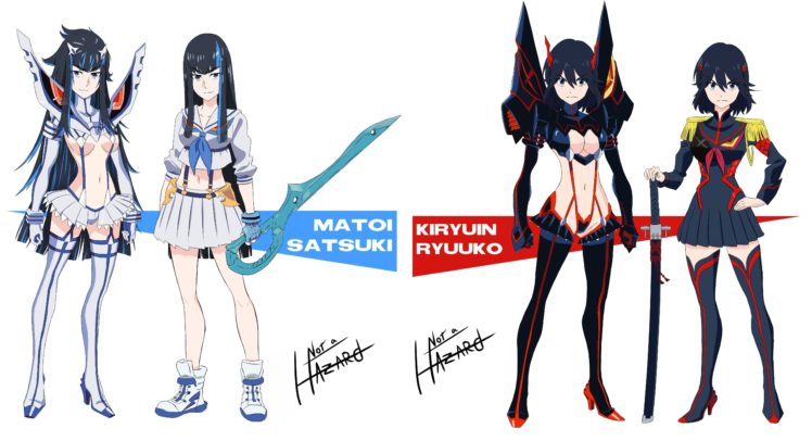 Kill la Kill, Matoi Ryuuko, Kiryuin Satsuki, Senketsu, Kamui Junketsu, Bakuzan, Anime, Anime girls HD Wallpaper Desktop Background