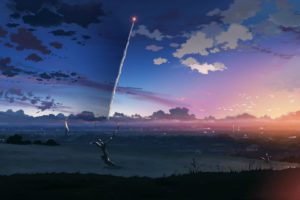 drawing, 5 Centimeters Per Second, Contrails, Makoto Shinkai, Anime