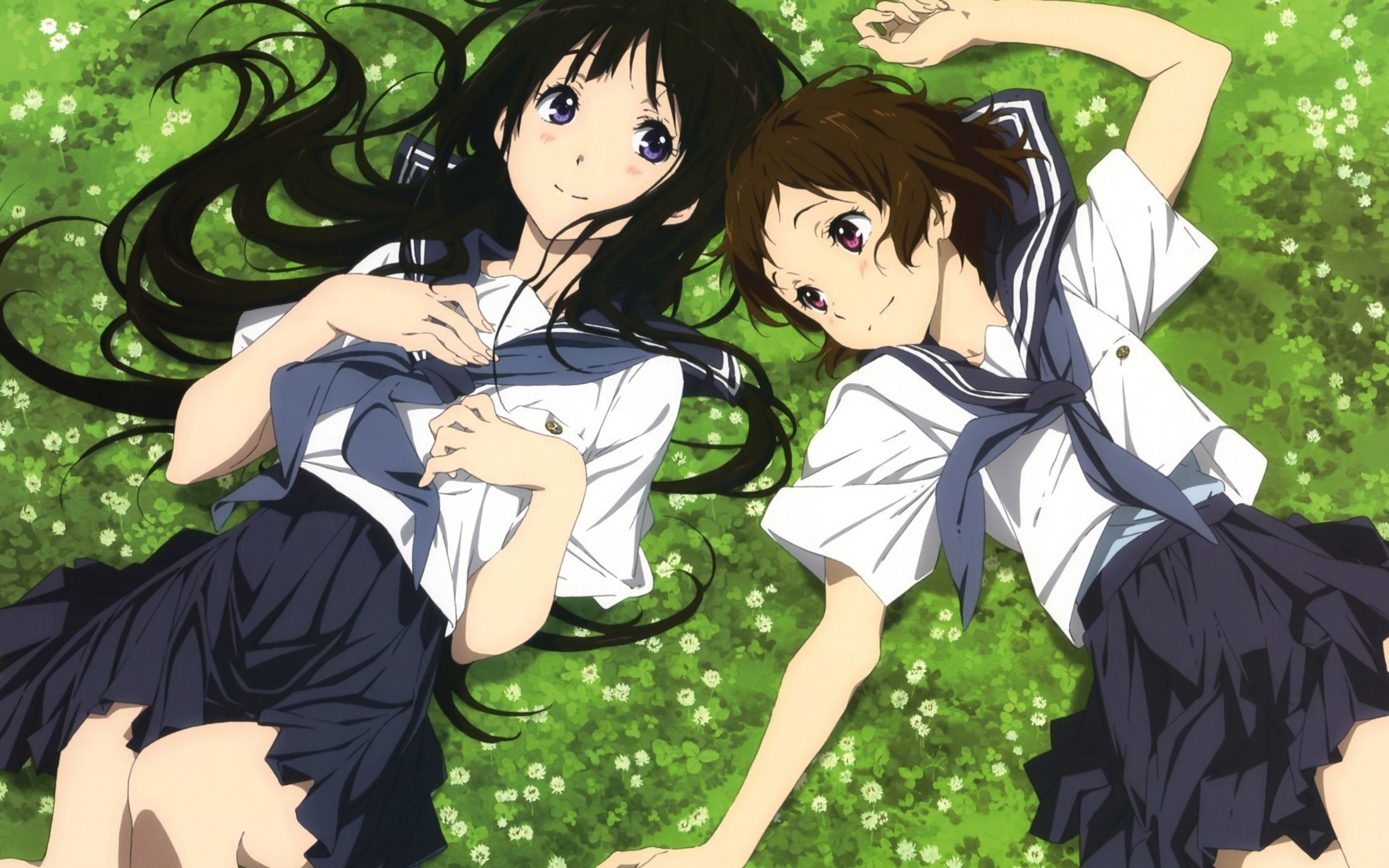 anime girls, Anime, Hyouka, Chitanda Eru, Ibara Mayaka, School uniform Wallpaper