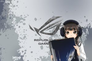 anime girls, Republic of Gamers, ASUS ROG