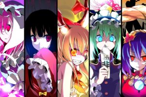 Touhou, Remilia Scarlet, Houraisan Kaguya, Ibuki Suika, Reiuji Utsuho, Saigyouji Yuyuko, Shiki Eiki, Yasaka Kanako