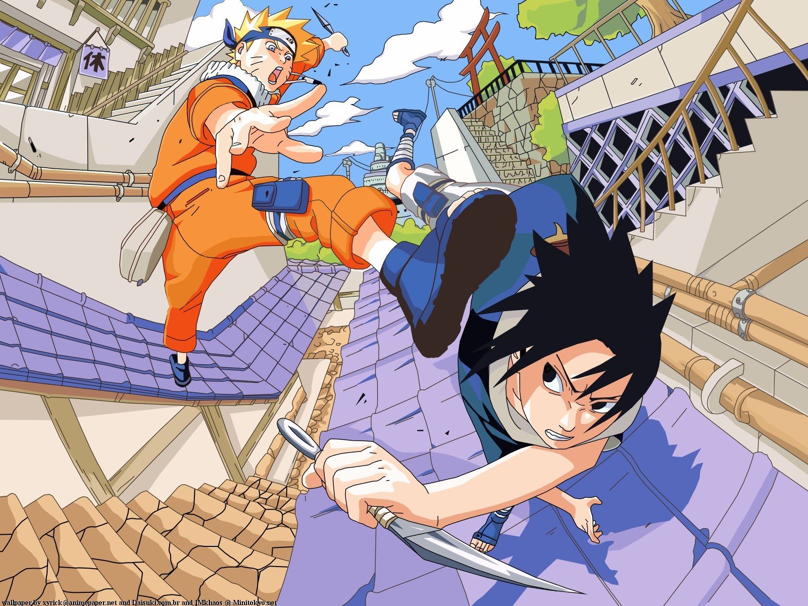 Uchiha Sasuke, Uzumaki Naruto Wallpaper