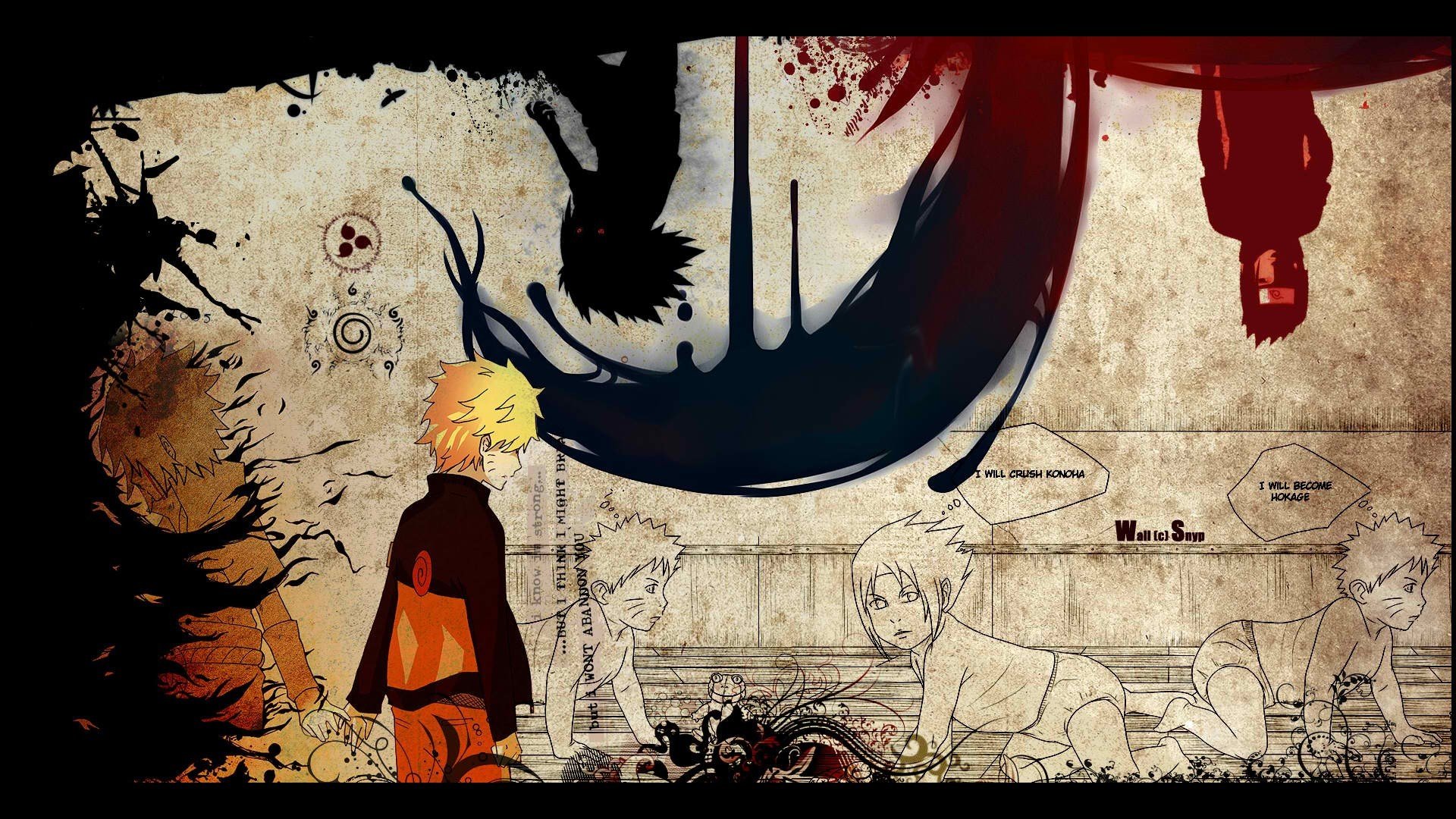 Uchiha Sasuke, Uzumaki Naruto Wallpaper