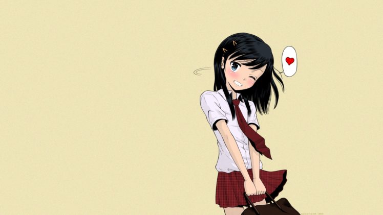 school uniform, Schoolgirls, Short hair, Short skirt, Love,  TAMACHI Yuki, Rena, Anime, Manga HD Wallpaper Desktop Background