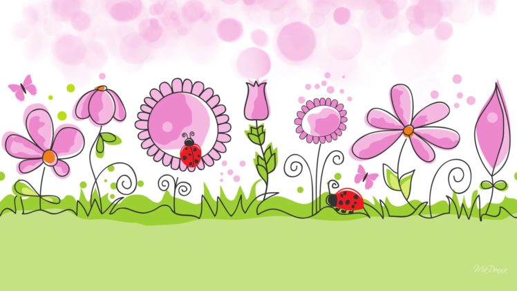 flower, Garden, Spring, Vector HD Wallpaper Desktop Background