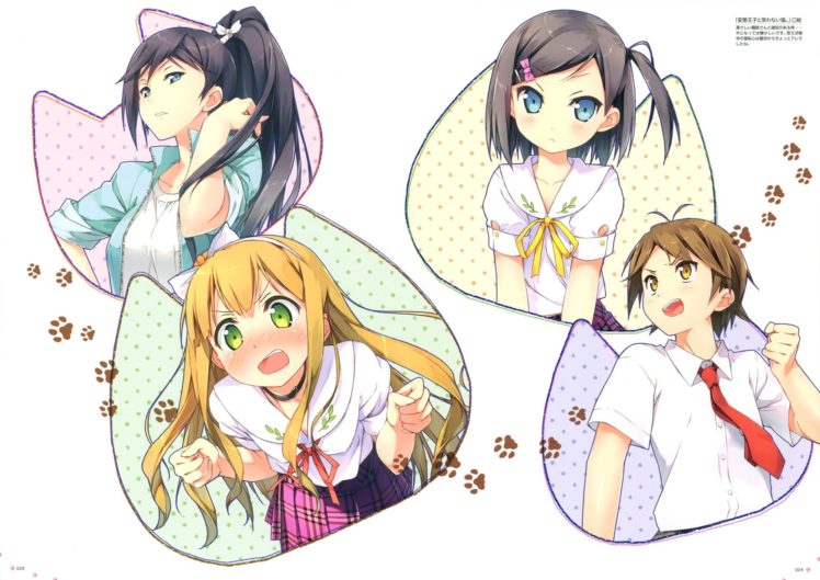 anime, Anime girls, Hentai Ouji to Warawanai Neko, Tsutsukakushi Tsukiko, Tsutsukakushi Tsukushi, Azuki Azusa, Yokodera Youto HD Wallpaper Desktop Background