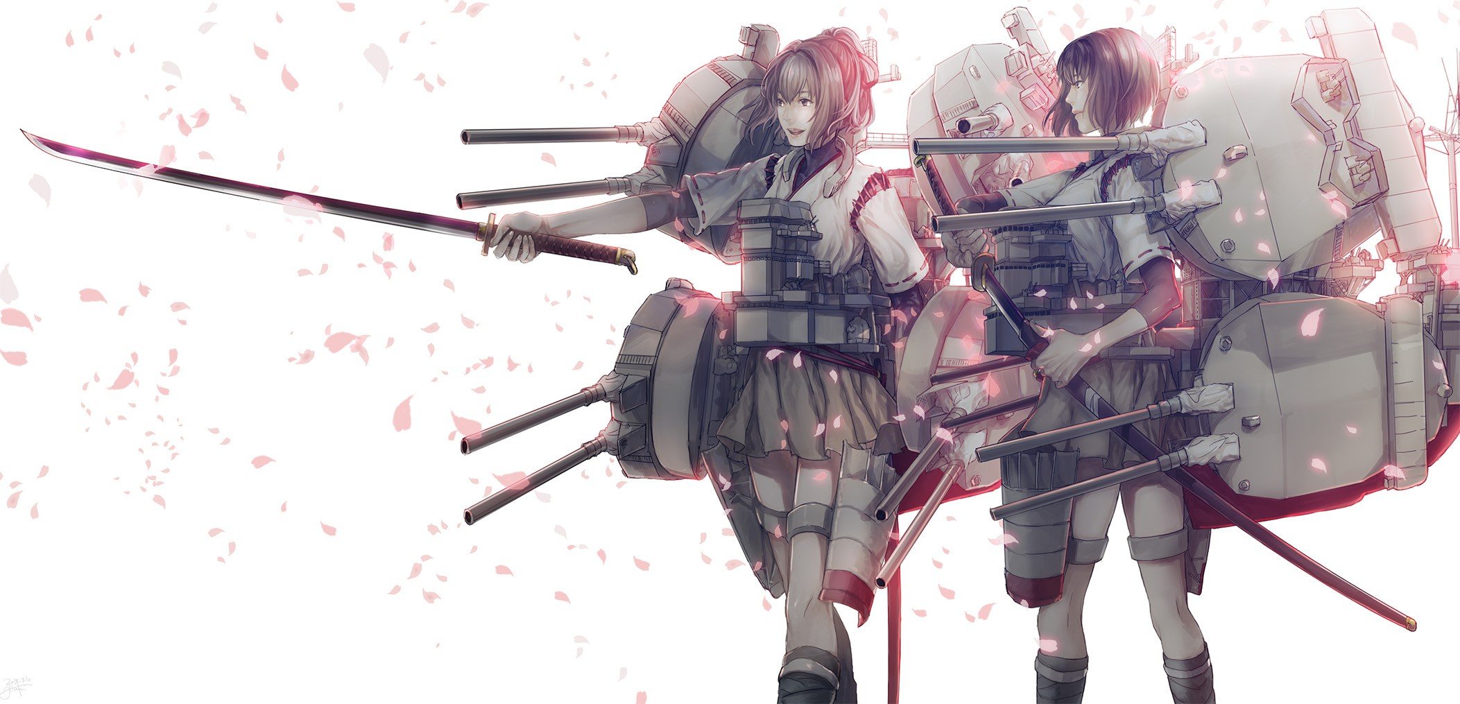 Kantai Collection, Sword, Hyuuga (KanColle), Ise (KanColle), Weapon Wallpaper