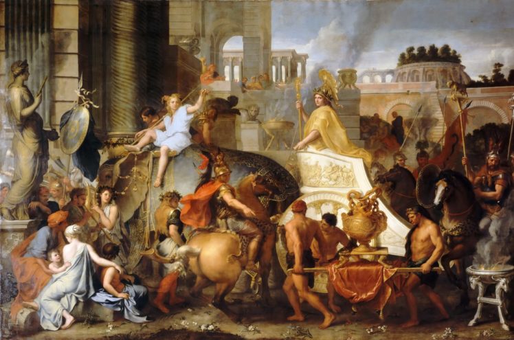 triumphal, Entry, Of, Alexander, The, Great, Into, Babylon, Charles, Le, Bru, Painting, Art HD Wallpaper Desktop Background