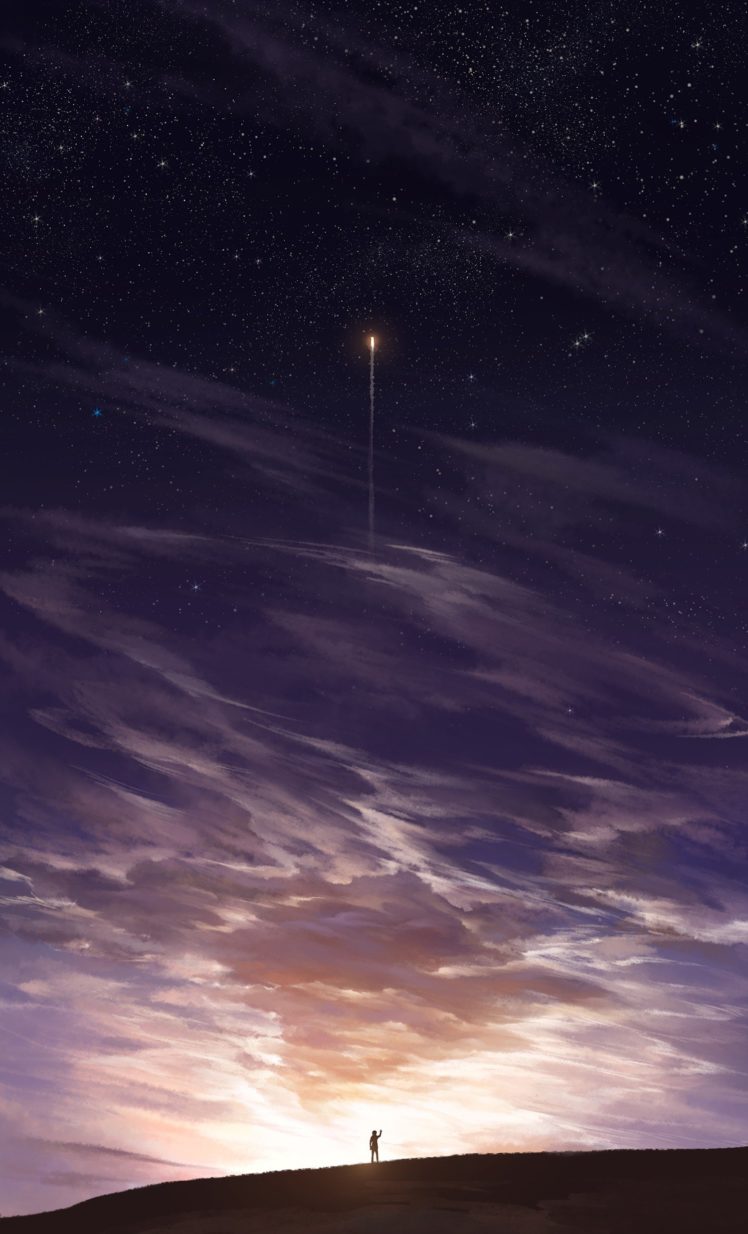 sky, Clouds, Stars, Rockets HD Wallpaper Desktop Background