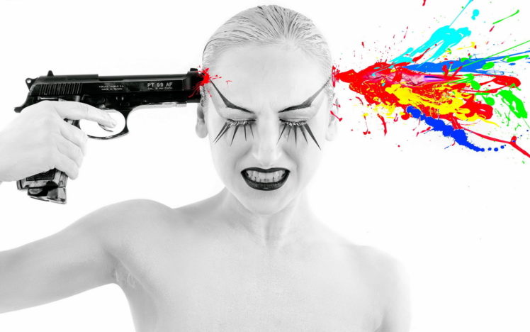 girls, And, Guns, Girl, Gun, Psychedelic, Weapon, Gun, Mood, Suicide HD Wallpaper Desktop Background