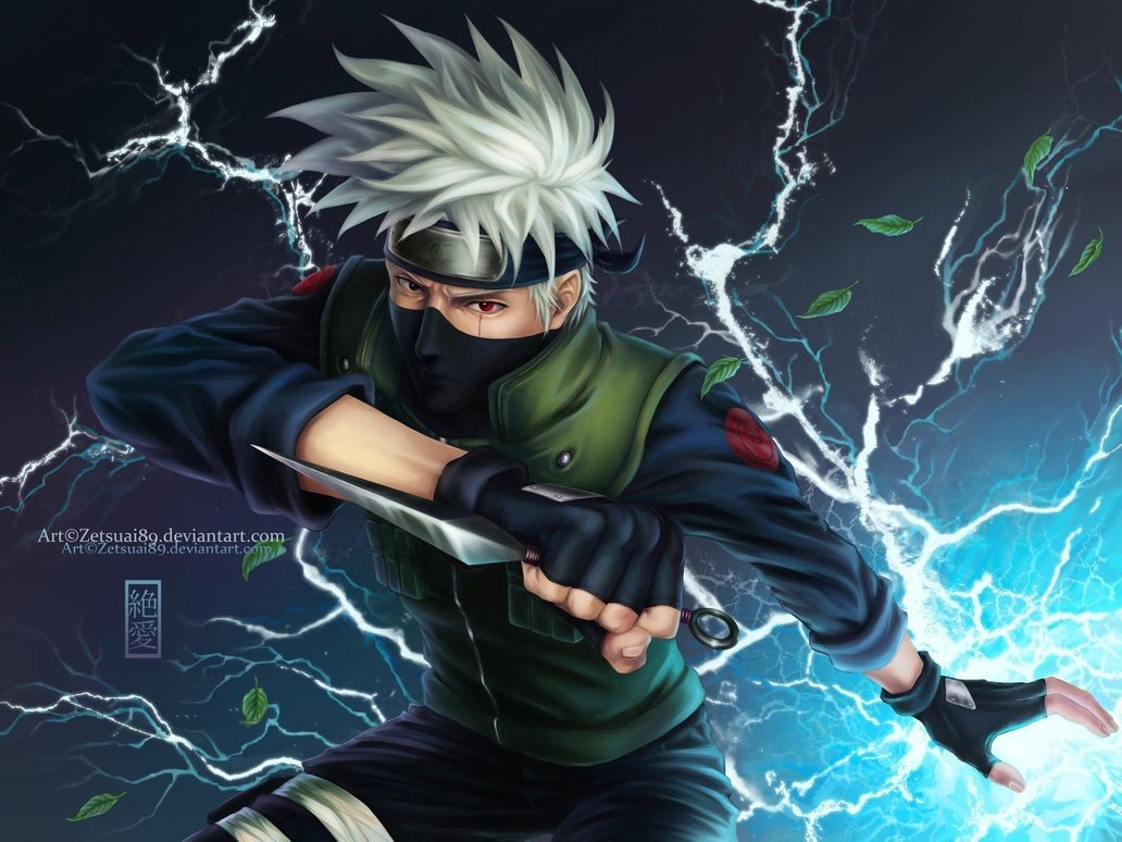 Naruto Shippuuden, Hatake Kakashi, Lightning Wallpaper