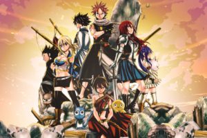Fairy Tail, Dragneel Natsu, Scarlet Erza, Heartfilia Lucy, Fullbuster Gray, Gajeel Redfox, Marvell Wendy, Happy (Fairy Tail)
