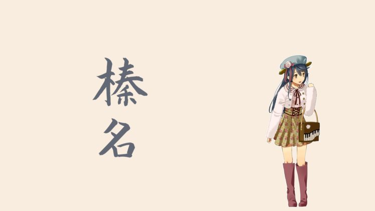 video games, Anime girls, Kantai Collection, Minimalism, Kanji HD Wallpaper Desktop Background