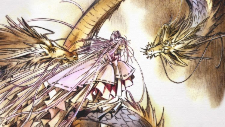 dragon, Anime girls, X (anime), Princess Hinoto HD Wallpaper Desktop Background