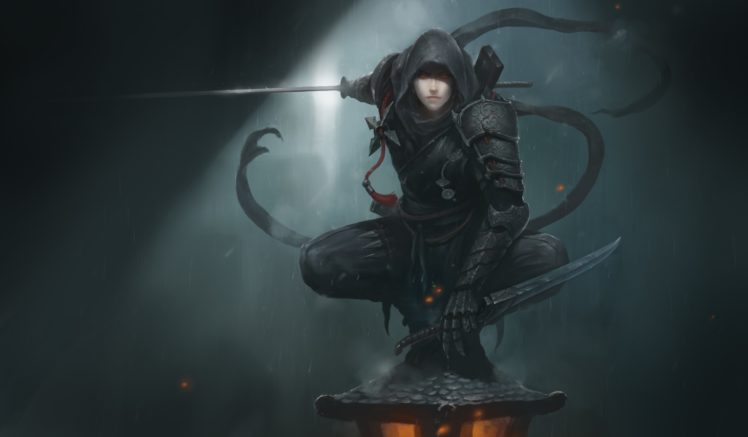fantasy art, Ninjas HD Wallpaper Desktop Background