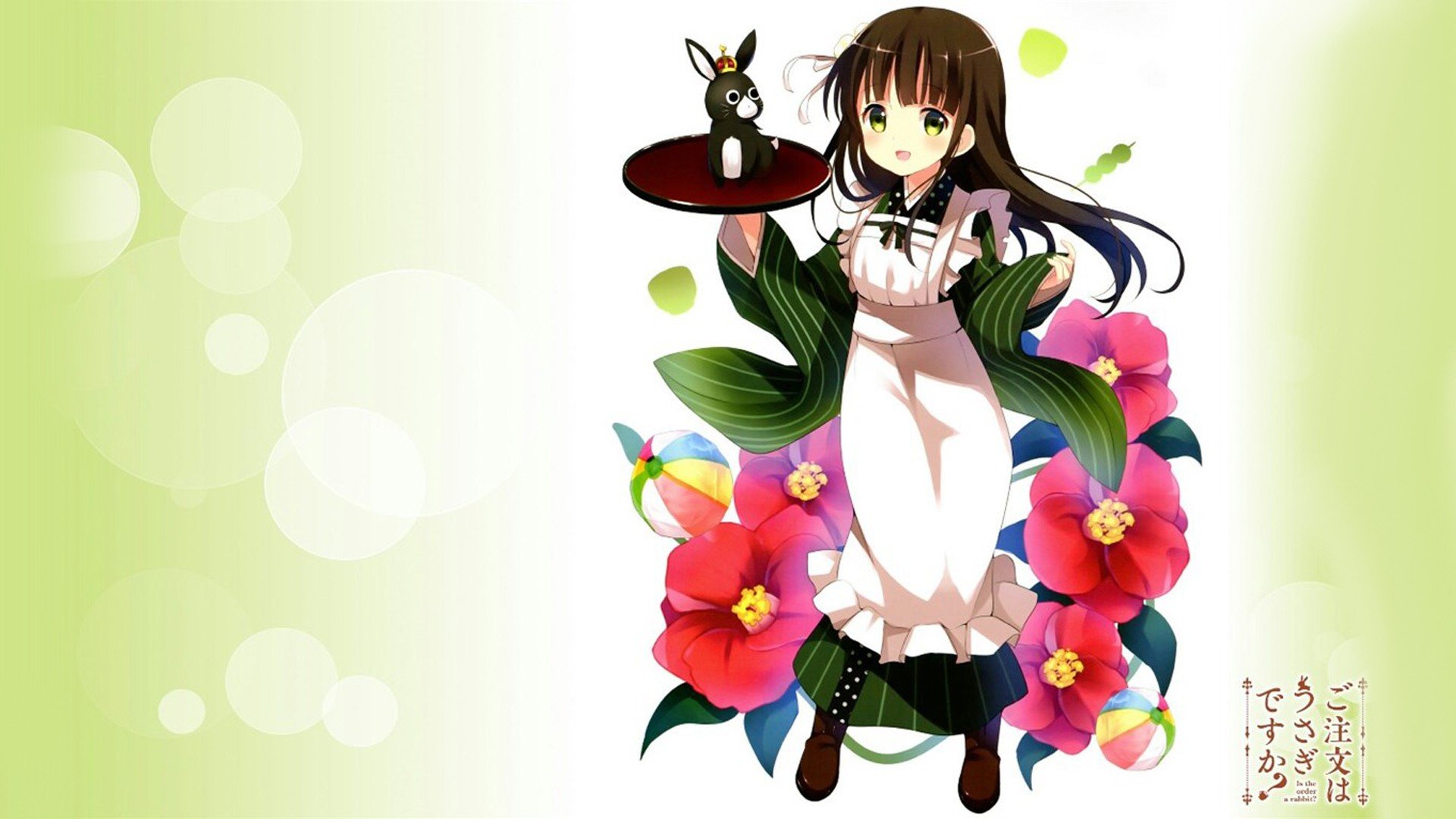anime girls, Gochuumon wa Usagi Desu ka?, Ujimatsu Chiya Wallpaper